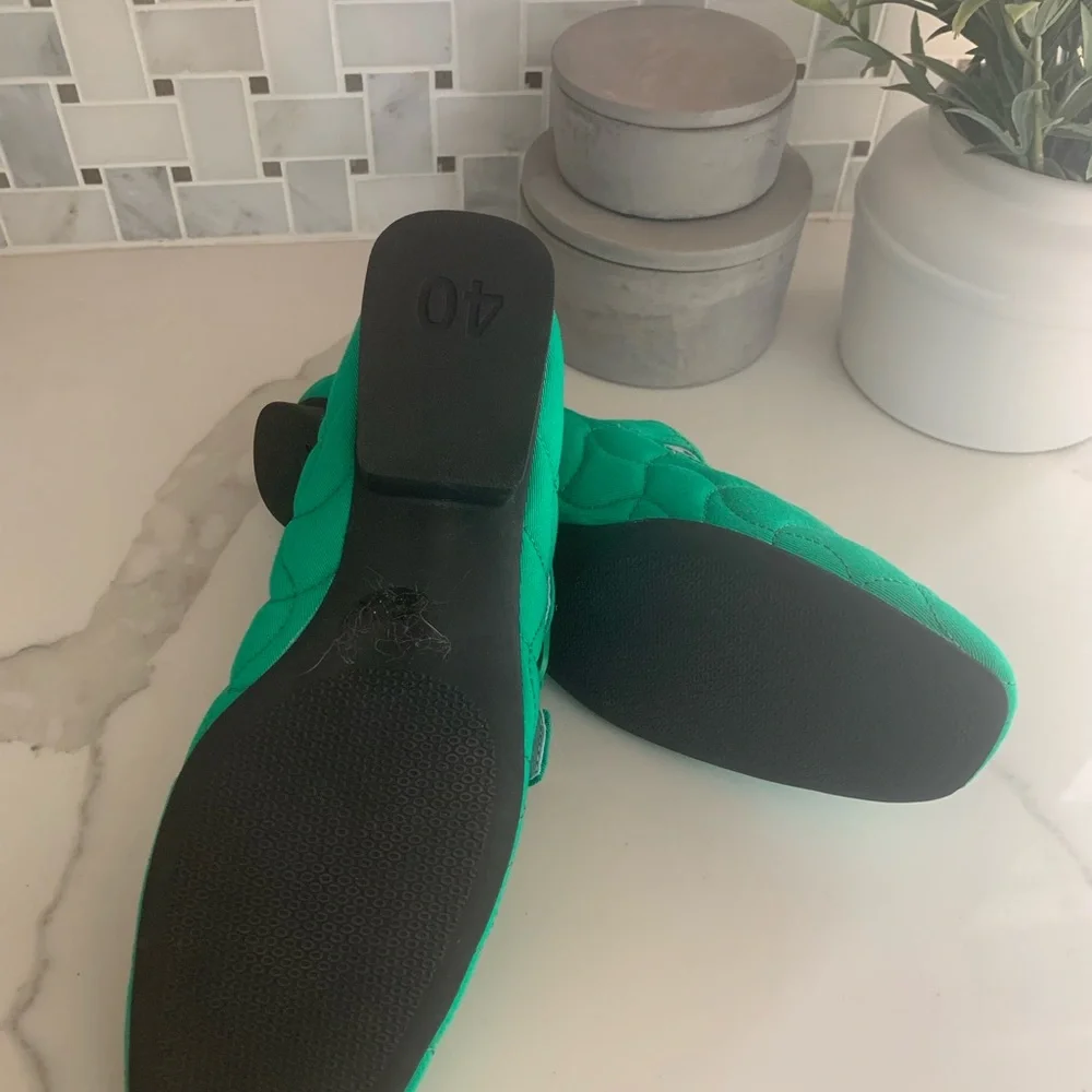 Camper Green Quilted Mary Jane Flats - Picture 4 of 7